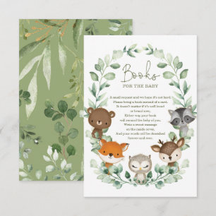 Carte D'accompagnement Green Woodland Animals Livres pour bébé