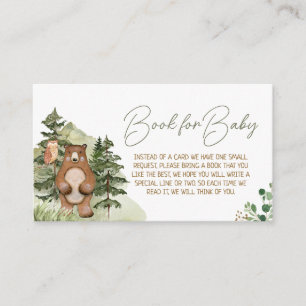 Carte D'accompagnement Green Woodland Animals Livres pour bébé