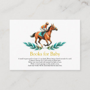 Carte D'accompagnement Greenery Horse Race Showbook for Baby Card