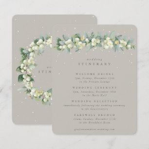 Carte D'accompagnement Greige Snowberry+Eucalyptus Garland Mariages Événe