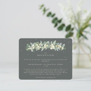 Carte D'accompagnement Grey Green Snowberry+Eucalyptus Garland Réception