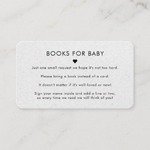Carte D'accompagnement Grey Kraft Papier Terre Livres Demander Baby showe