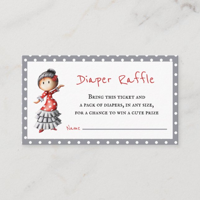 Carte D'accompagnement Gris Red Sevillana Dancer Diaper (Devant)