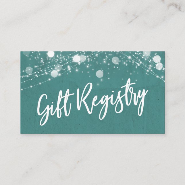 Carte D'accompagnement Grunge Lights Décontracté Script Turquoise Cadeau  (Devant)