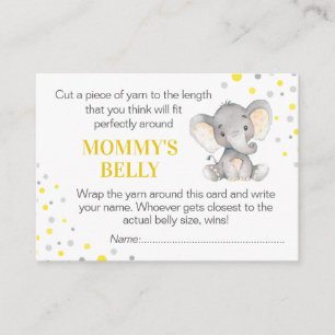 Carte D'accompagnement Guess Mommy's Belly Game Card Elephant Baby shower