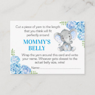 Carte D'accompagnement Guess Mommy's Belly Game Card Elephant Baby shower