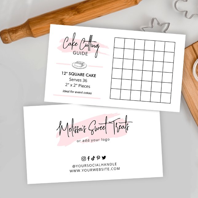 Carte D'accompagnement Guide de coupe de gâteau Carré de 12 pouces 2x2 (12 inch square cake cutting guides for event or birthday cakes)