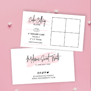 Carte D'accompagnement Guide de coupe de gâteau Carré de 4 po 2x2