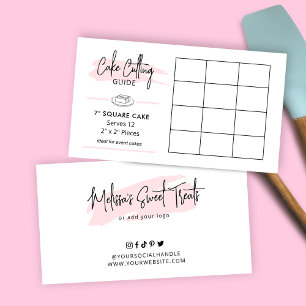 Carte D'accompagnement Guide de coupe de gâteau Carré de 7 pouces 2x2
