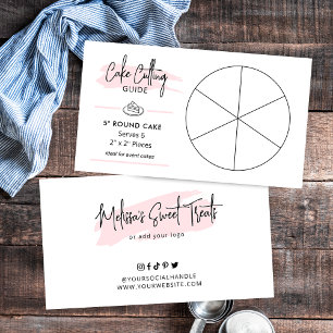 Carte D'accompagnement Guide de coupe de gâteau d'anniversaire de 5 po 2x