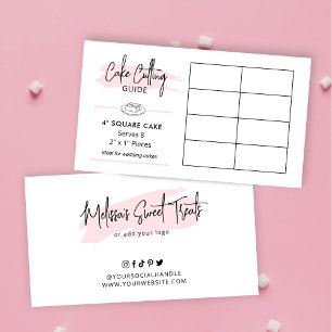 Carte D'accompagnement Guide de coupe de gâteau Diagramme des portions de