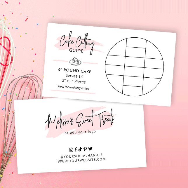 Carte D'accompagnement Guide de coupe de gâteaux 6" cuire ronde 2x1" Port (6 inch round cake cutting guide for wedding cakes)