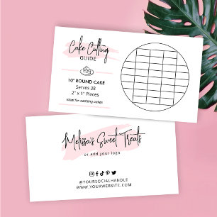Carte D'accompagnement Guide de coupe de gâteaux ronds de 10 po Portions