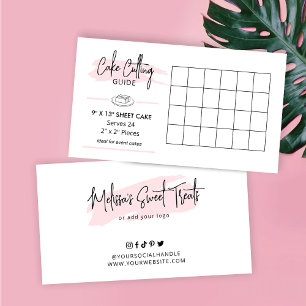 Carte D'accompagnement Guide de découpe de gâteau de 9 x 13 pouces 2x2 Pa