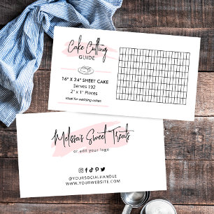 Carte D'accompagnement Guide de découpe de gâteau Mariage de 16 x 24 feui