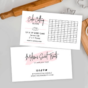 Carte D'accompagnement Guide de découpe du gâteau Mariage de 12 x 18 pouc