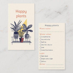 Carte D'accompagnement Guide d'entretien plante de la maison moderne Comm