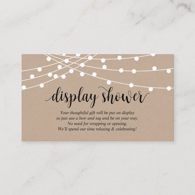 Carte D'accompagnement Guirlande lumineuse, thème Farm Kraft, Présentatio (Devant)