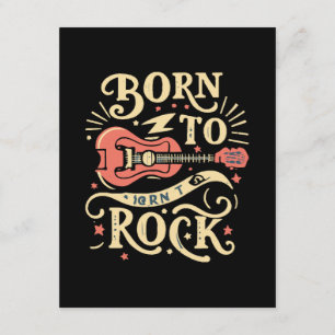 Carte D'accompagnement Guitare électrique née pour le rock