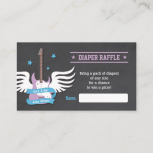 Carte D'accompagnement Guitare lilas Rock a Bye Tirage au sort de couche