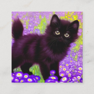 Carte D'accompagnement Gustav Klimt Black Kitten