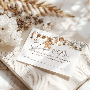 Carte D'accompagnement Habillement de l'oursLigne froide à l'extérieur de