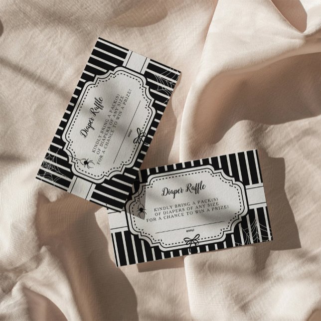 Carte D'accompagnement Halloween Autumn Gothical Éffrayant Diaper Raffle (Créateur téléchargé)