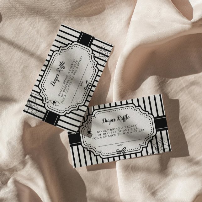 Carte D'accompagnement Halloween Autumn Gothical Éffrayant Diaper Raffle (Créateur téléchargé)