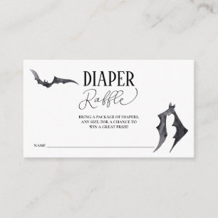 Carte D'accompagnement Halloween Baby shower chauves-souris Raffin de cou