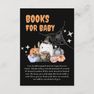 Carte D'accompagnement Halloween Baby shower Citrouille Livres pour Baby