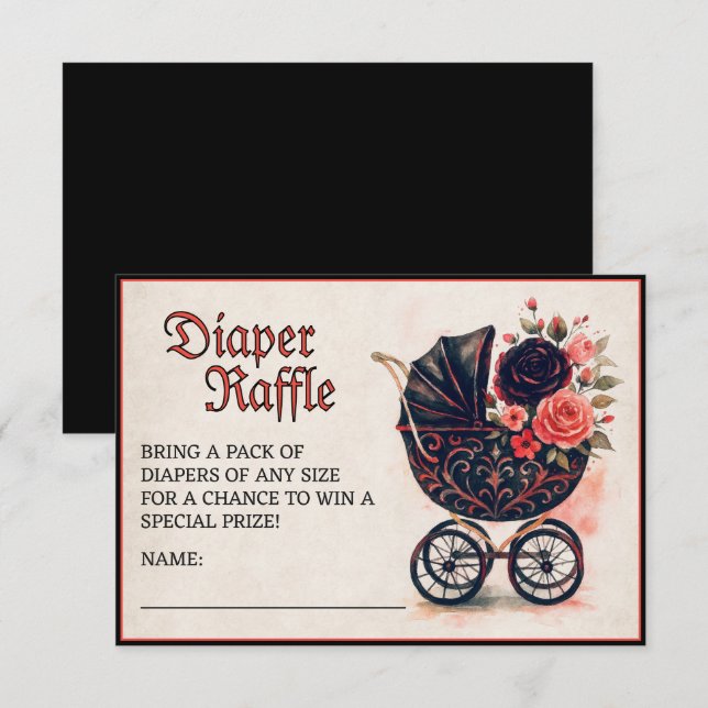 Carte D'accompagnement Halloween Baby shower de rousseur de la poule (Devant / Derrière)