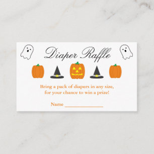 Carte D'accompagnement Halloween Baby shower Déchets Raffle