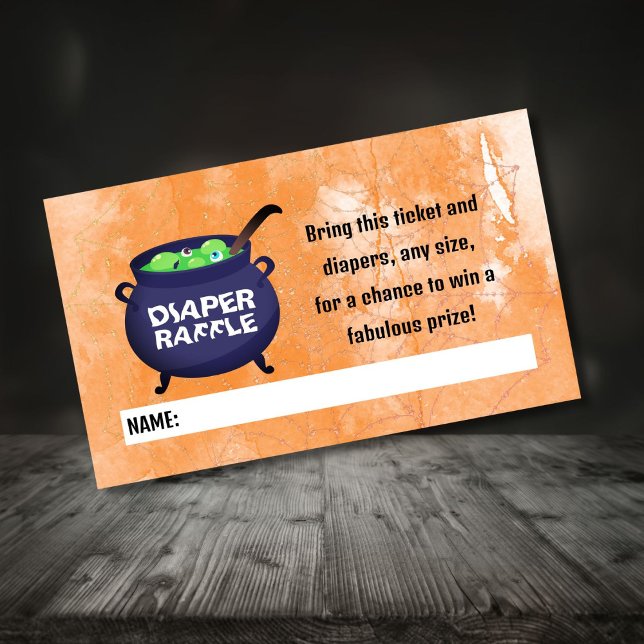 Carte D'accompagnement Halloween Baby shower Déchets Raffle (Créateur téléchargé)