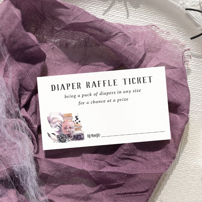 Carte D'accompagnement Halloween Baby shower Déchets Raffle (Créateur téléchargé)