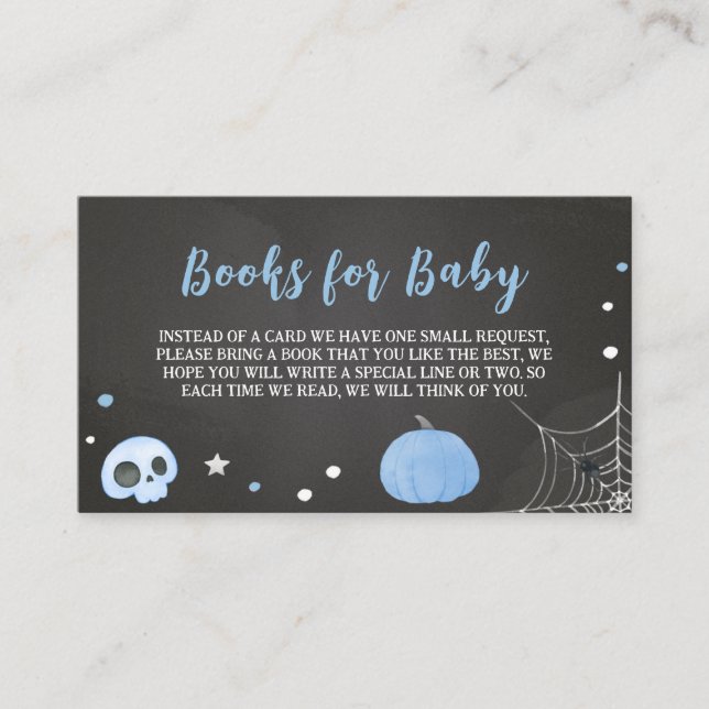 Carte D'accompagnement Halloween c'est un livre de Baby shower pour bébé (Devant)