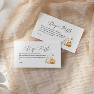 Carte D'accompagnement Halloween Cute Ghost Citrouille DIAPER RAFFLE
