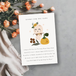 Carte D'accompagnement Halloween Cute Ghost Livres Pour Baby shower