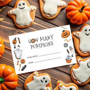 Carte D'accompagnement Halloween Devine combien de Citrouilles