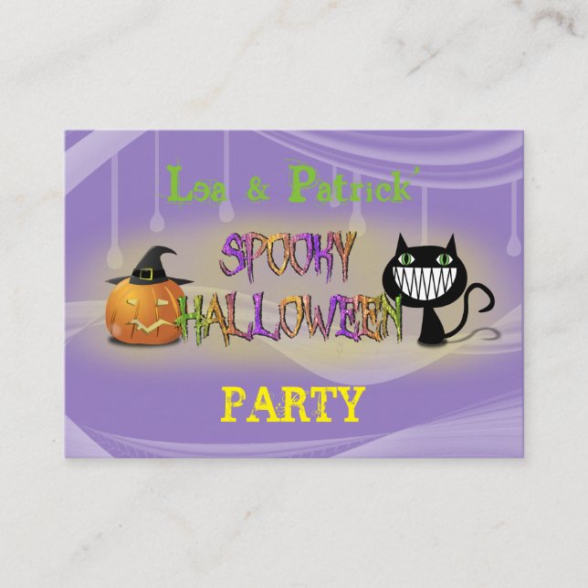 Carte D'accompagnement Halloween éffrayant (Devant)