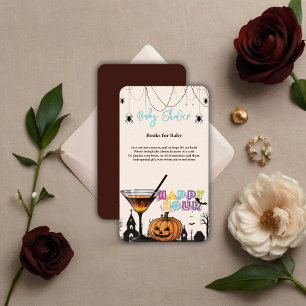 Carte D'accompagnement Halloween Happy Hour Citrouille Cocktail Baby show