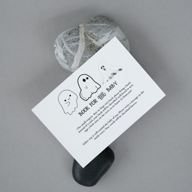 Carte D'accompagnement Halloween jeu de Baby shower livre pour bébé deman (Créateur téléchargé)