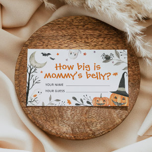 Carte D'accompagnement Halloween la taille de maman's Belly Shower jeu