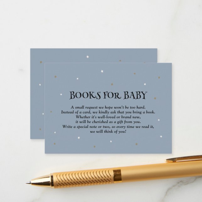 Carte D'accompagnement Halloween Little Boo Livres Bleus Pour Bébé (Devant/Arrière en situation)