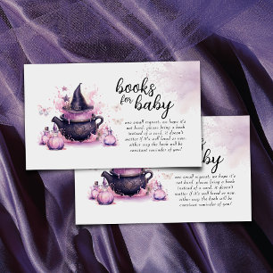 Carte D'accompagnement Halloween Livres thématiques pour Baby shower rose