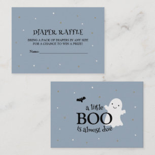 Carte D'accompagnement Halloween Petit Boo Blue Diaper Raffle