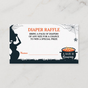 Carte D'accompagnement Halloween Sorcière Baby shower Déchets Raffle