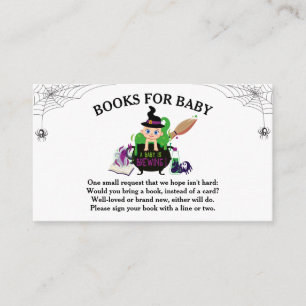 Carte D'accompagnement Halloween sorcière Baby shower Livres pour bébé