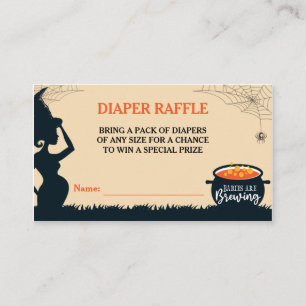 Carte D'accompagnement Halloween Witch Twins Baby shower Déchets Raffle