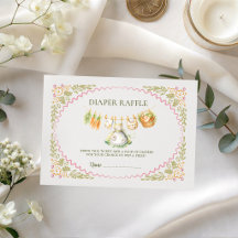 Hand Painted Locally Grown Diaper Raffle Ticket