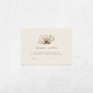 Carte D'accompagnement HANNAH Vintage Baby shower de bois Déchets Raffin